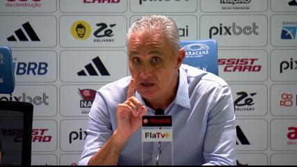 Tite projeta Fla-Flu e cobra diretor da CBF por tempo de descanso: "Tem jogador que vai estourar, cuidado"