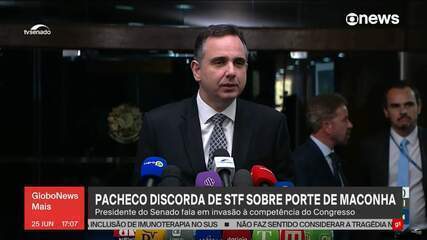 Pacheco diz discordar de posição do STF sobre porte de maconha para uso pessoal e fala em invasão à competência do Congresso