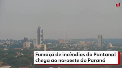 Fumaça de incêndios do Pantanal chega ao noroeste do Paraná