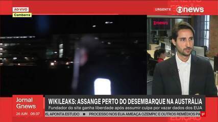 Julian Assange chega à Austrália após ganhar liberdade