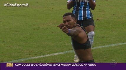 Com gol de Léo Chú, Grêmio vence mais um clássico na Arena