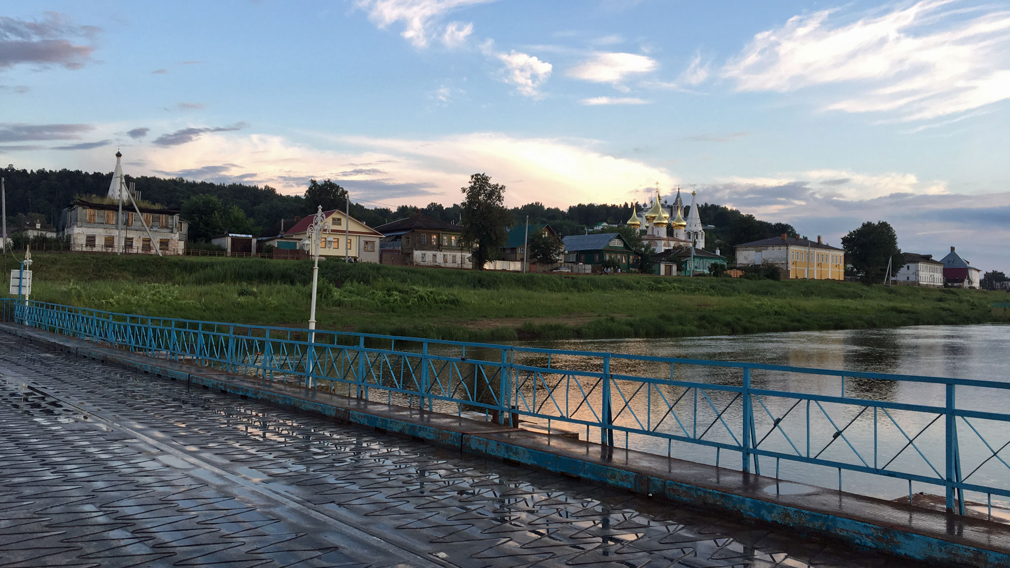 Понтонный мост в гороховце