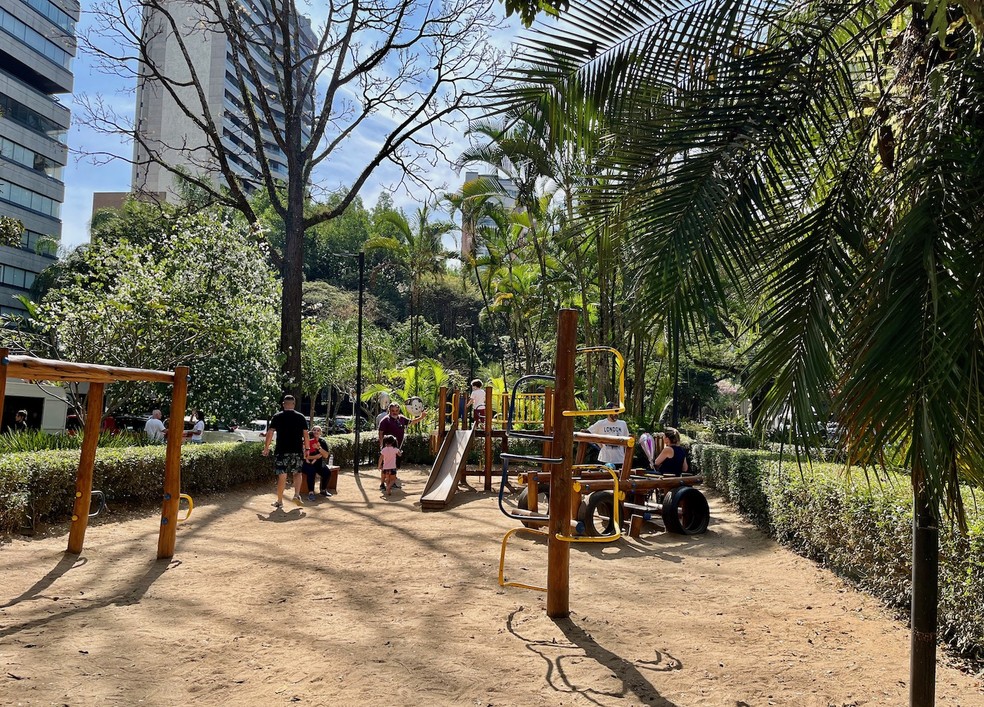 Os imóveis na praça Pereira Coutinho, na Vila Nova Conceição, estão entre os mais caros de São Paulo — Foto: Áreas Verdes da Cidade / Divulgação