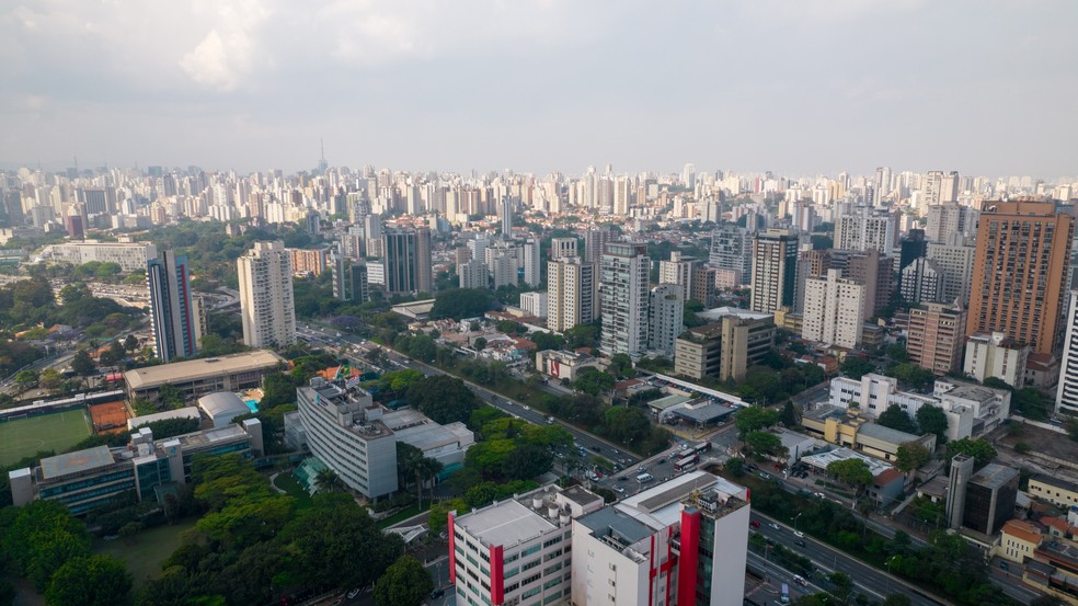 Vista aérea do bairro Jabaquara — Foto: Getty Images/Pedro Truffi