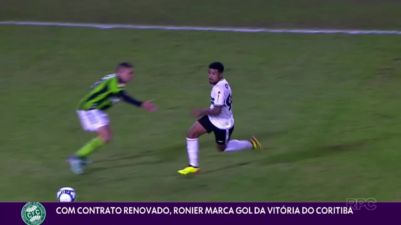 Com contrato renovado, Ronier marca gol da vitória do Coritiba