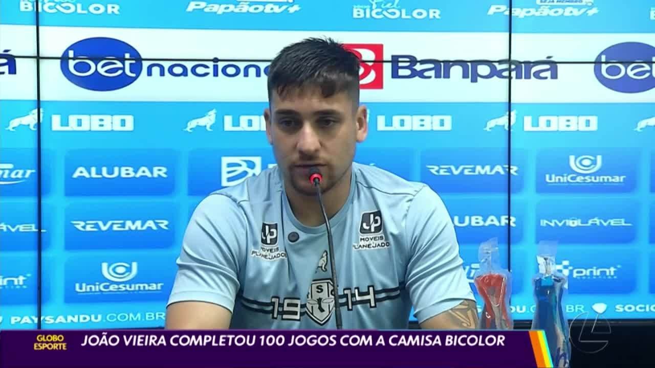João Vieira completa 100 jogo com a camisa do Paysandu