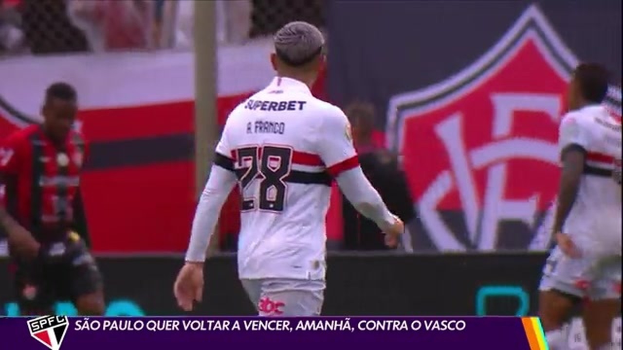 São Paulo pega o Vasco neste sábado para tentar reagir no Brasileirão