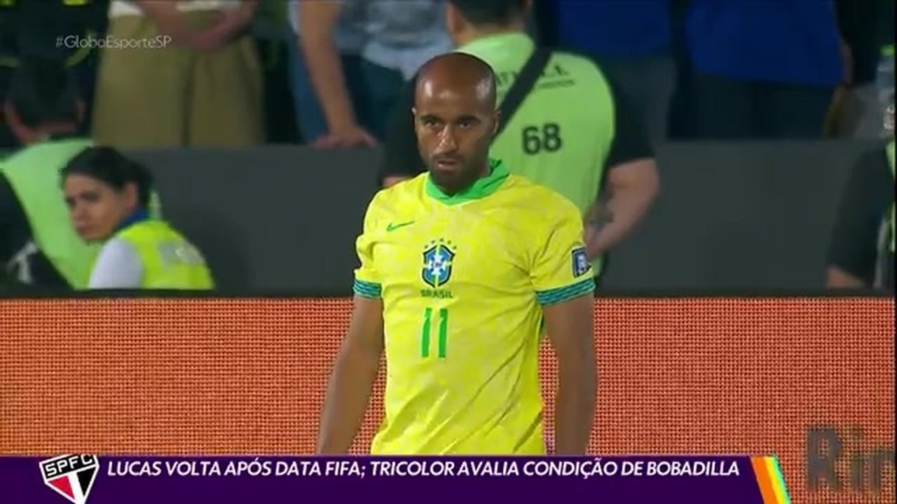 Lucas volta após Data Fifa, e Tricolor avalia condição de Bobadilla