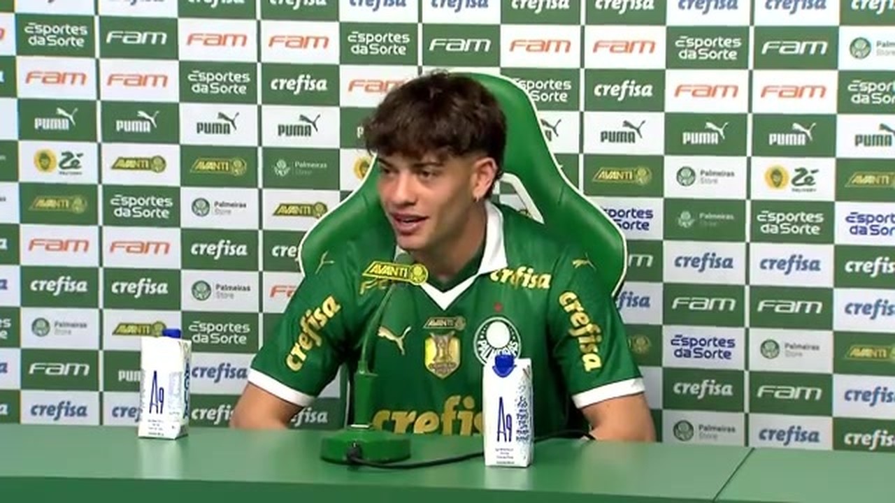 Veja a entrevista de apresentação do lateral Agustín Giay no Palmeiras