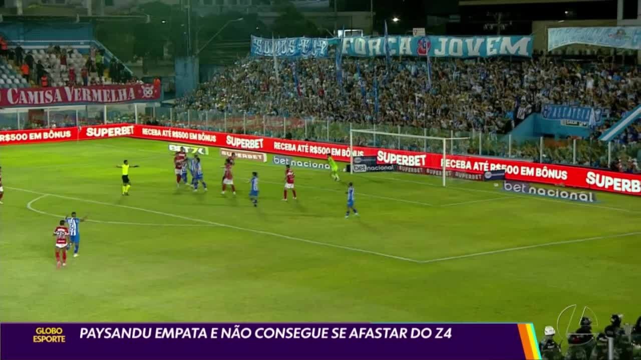 Paysandu empate em casa e segue colado no Z4 do Brasileiro da Série B