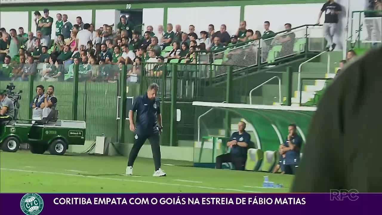 Coritiba empata com o Goiás na estreia de Fábio Matias