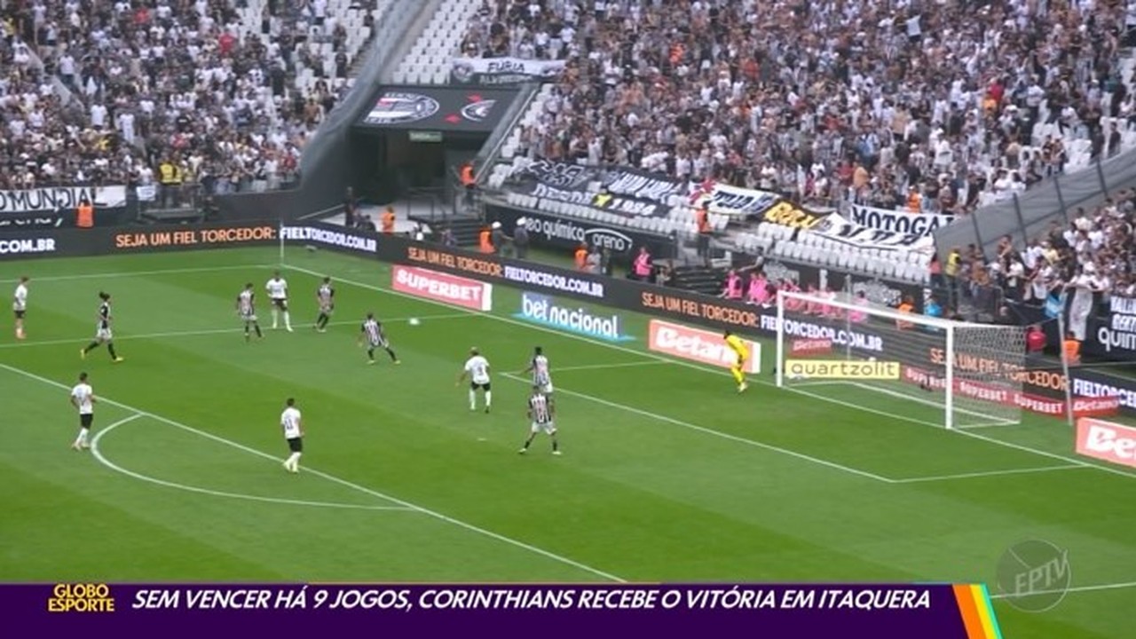 Sem vencer há nove jogos, Corinthians recebe o Vitória em Itaquera