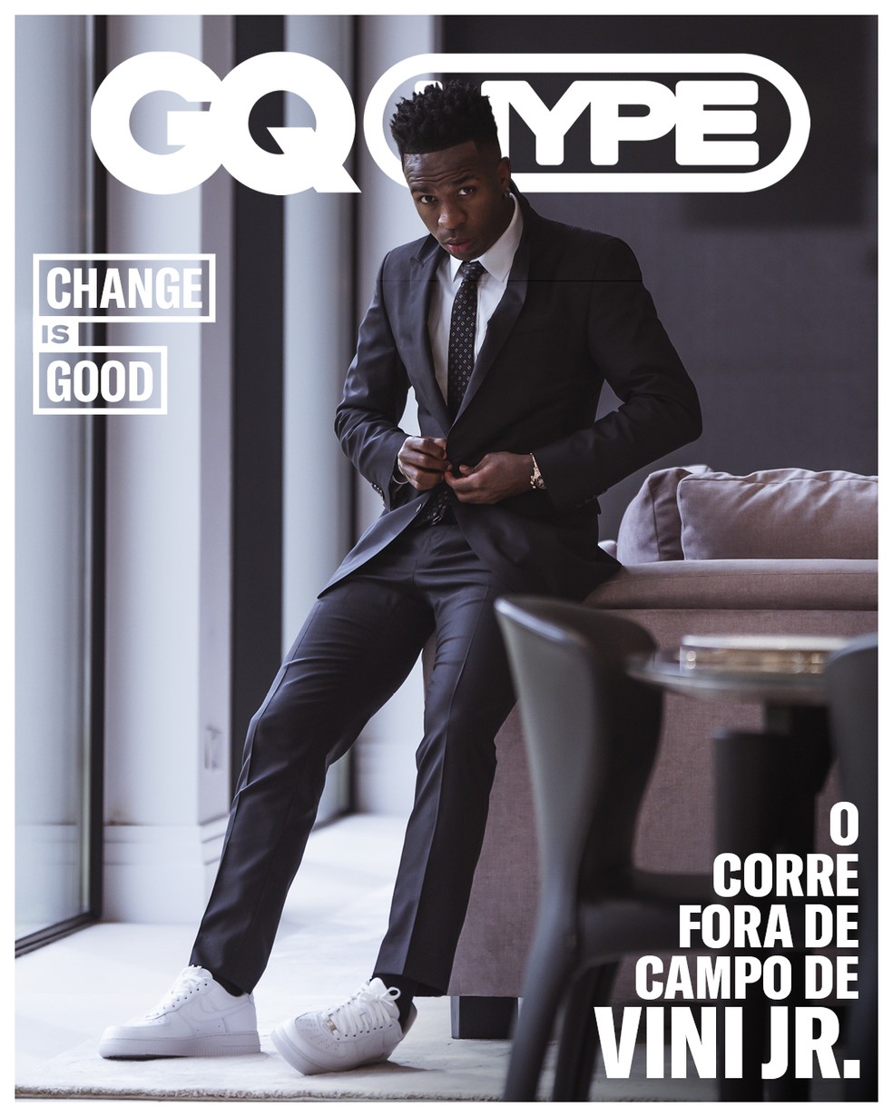 Vini Jr. estampa a GQ Hype deste mês — Foto: Douglas Lonez