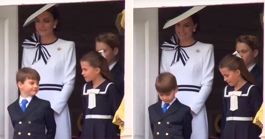 Kate Middleton sorri enquanto caçula, Louis, dança no Trooping the Colour — é sua primeira aparição pública desde que revelou um câncer