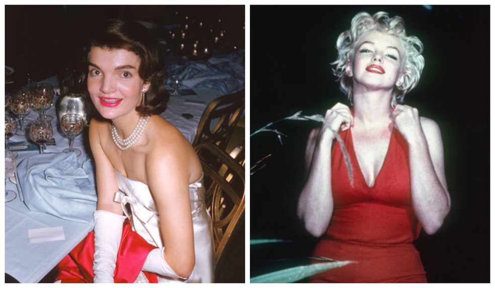 Jackie Kennedy (1929-1994) e Marilyn Monroe (1926-1962) — Foto: Getty Images