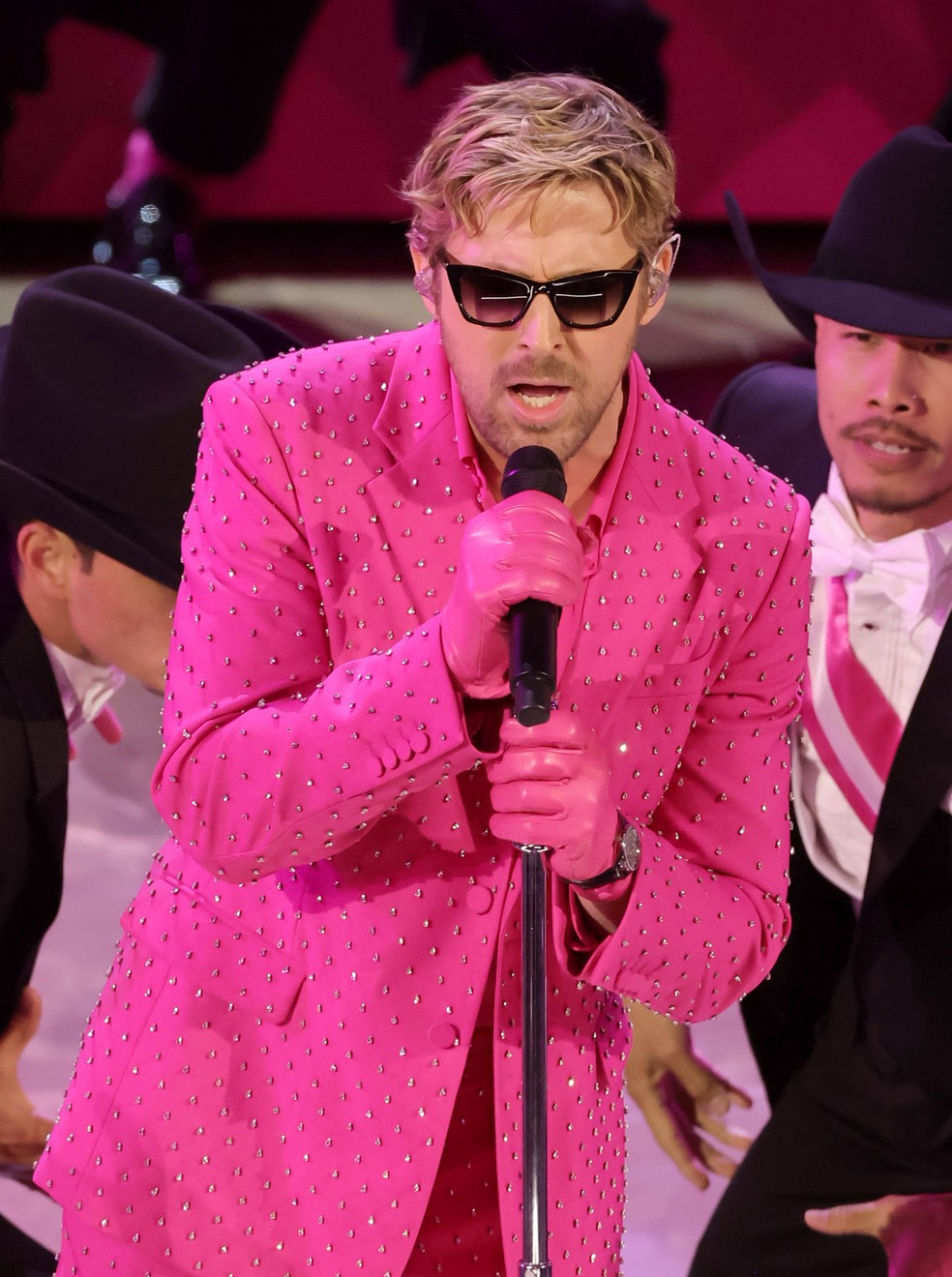 A apresentação de Ryan Gosling no Oscar 2024 — Foto: Getty Images