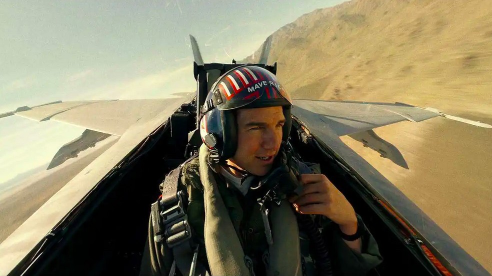 Tom Cruise em cena de Top Gun: Maverick (2022) — Foto: Reprodução