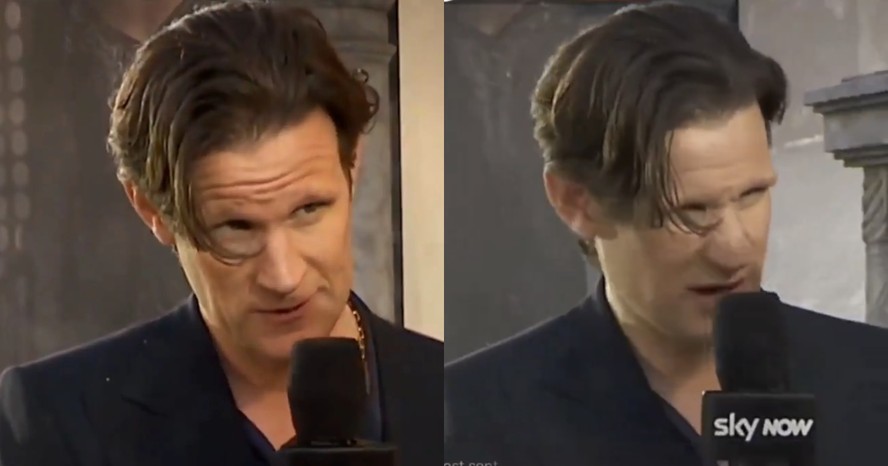 O ator Matt Smith corrigindo repórter que utilizou pronome errado ao se referir a colega dele em 'House of the Dragon