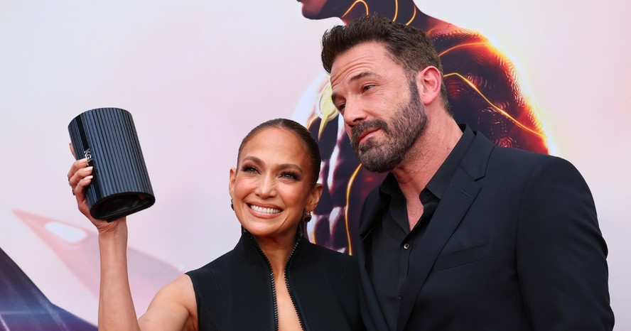 Jennifer Lopez e Ben Affleck na première de 'The Flash'