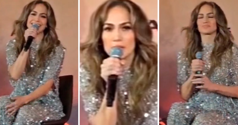 Clima fica tenso durante coletiva de imprensa com Jennifer Lopez — Foto: reprodução/X