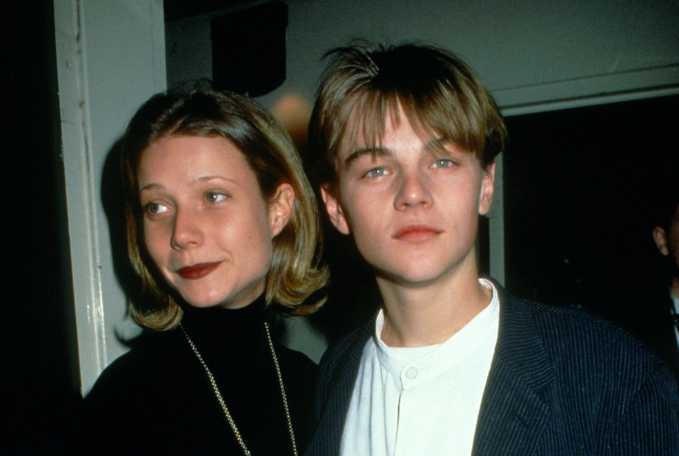 Gwyneth Paltrow e Leonardo DiCaprio em foto de 1994 — Foto: Getty Images