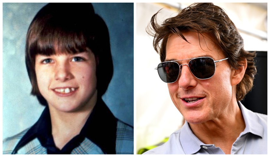 Tom Cruise na infância e em tempos recentes