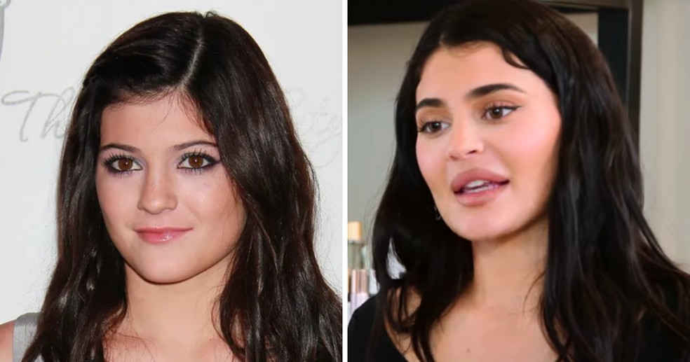 Kylie Jenner em setembro de 2010; a socialite no trailer do reality 'The Kardashians' (2023) — Foto: Getty Images; Reprodução/YouTube