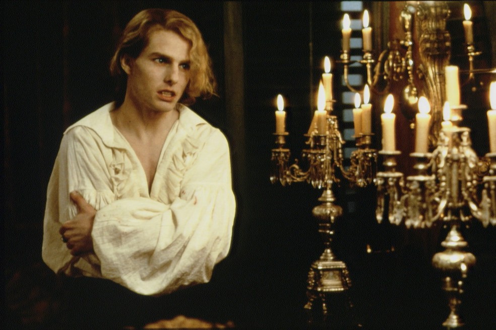 Lestat de Lioncourt interpretado por Tom Cruise, na adaptação do livro de Anne Rice, 'Entrevista Com o Vampiro' (1994). — Foto: Sygma | GettyImages