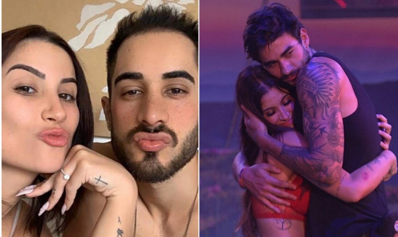 Após ser eliminada do 'BBB' 20, Bianca Andrade oficializou o término com o namorado, Diogo Melim. Ele ficou incomodado com a aproximação da influenciadora com o participante Gui Napolitano e optou pelo rompimento— Foto: Reprodução/Redes sociais e Globo