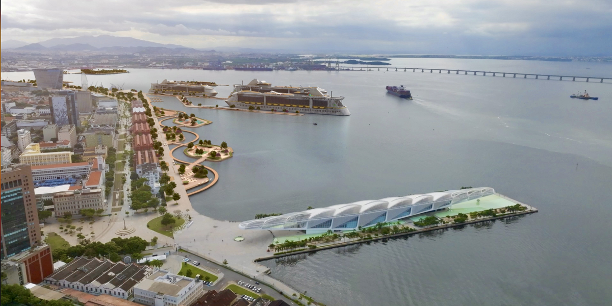 Projeto cria nova orla com praças flutuantes na  região portuária do Rio