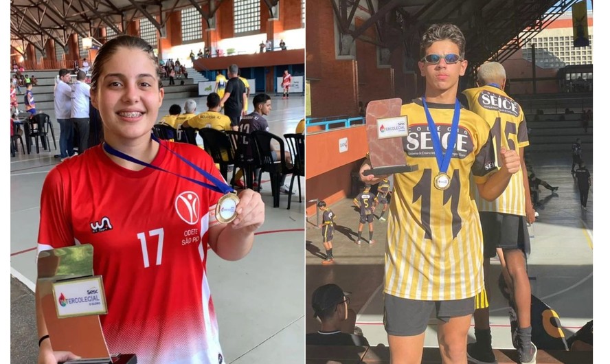 Melissa Goulart, do Odete São Paio, e Christian de Oliveira Rodrigues, do Seice, foram campeões em 2023