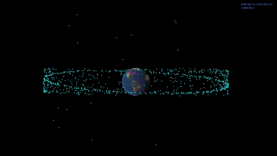 Animação mostra o trajeto de Apophis em 2029