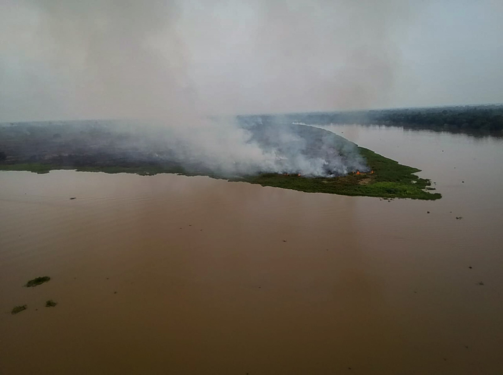 Incêndio já destruiu mais de 1,5 mil hectares de vegetação nativa da Serra do Amolar, local considerado um santuário de biodiversidade no Pantanal. Por ser uma das regiões mais preservadas do Pantanal, brigadistas demoram cerca de 5 horas para acessar local das chamas. — Foto: Corpo de Bombeiros MS