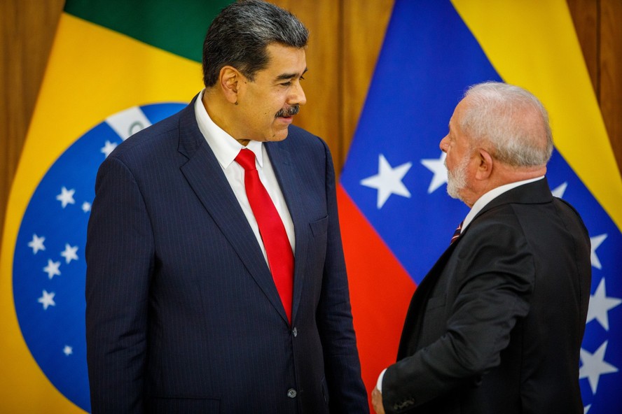 Os presidentes da Venezuela, Nicolás Maduro, e do Brasil, Luiz Inácio Lula da Silva