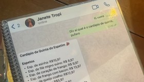 Cardápio que simula print de WhatsApp divide opiniões 