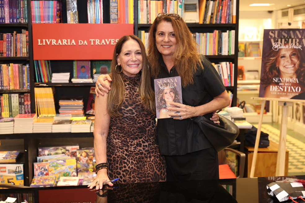 Patrícia Travessos na noite de autógrafos do livro de Susana Vieira — Foto: Daniel Pinheiro BrazilNews