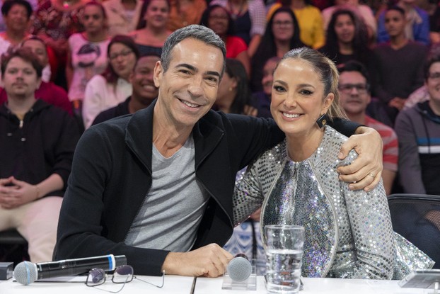 Cesar Tralli e Ticiane Pinheiro no 'Domingão com Huck'