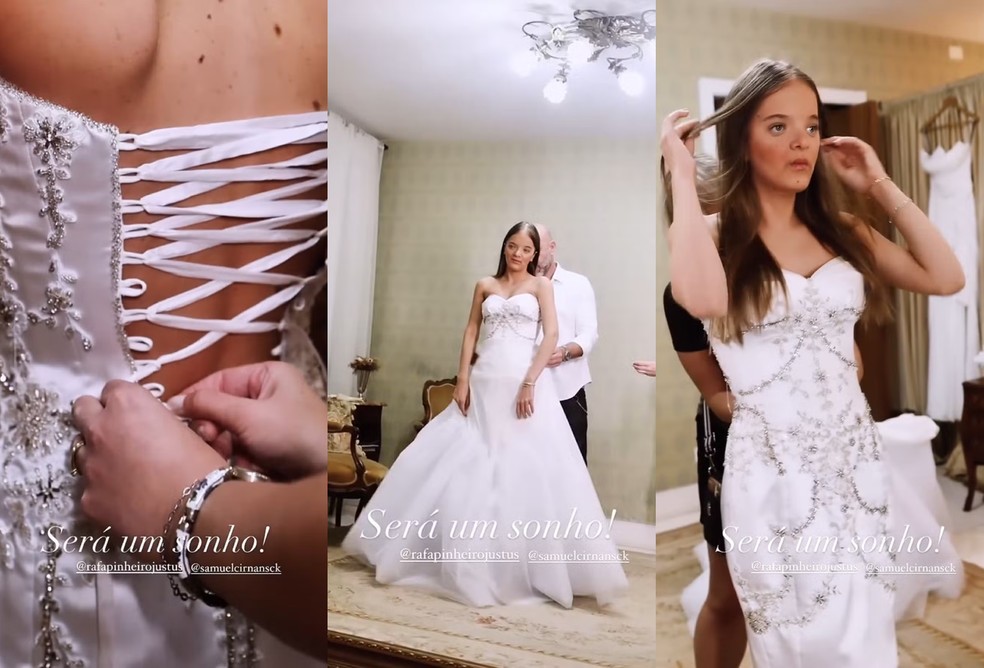Spoilers do vestido de 15 anos de Rafa Justus — Foto: Reprodução/Instagram