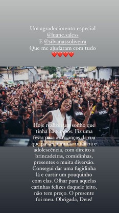 Ludmilla falou como foi a experiência nas redes sociais