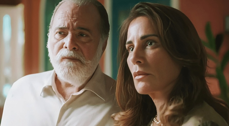 Tony Ramos e Gloria Pires, como os vilões Antônio La Selva e Irene, na novela 'Terra e Paixão' (Globo, 2023)