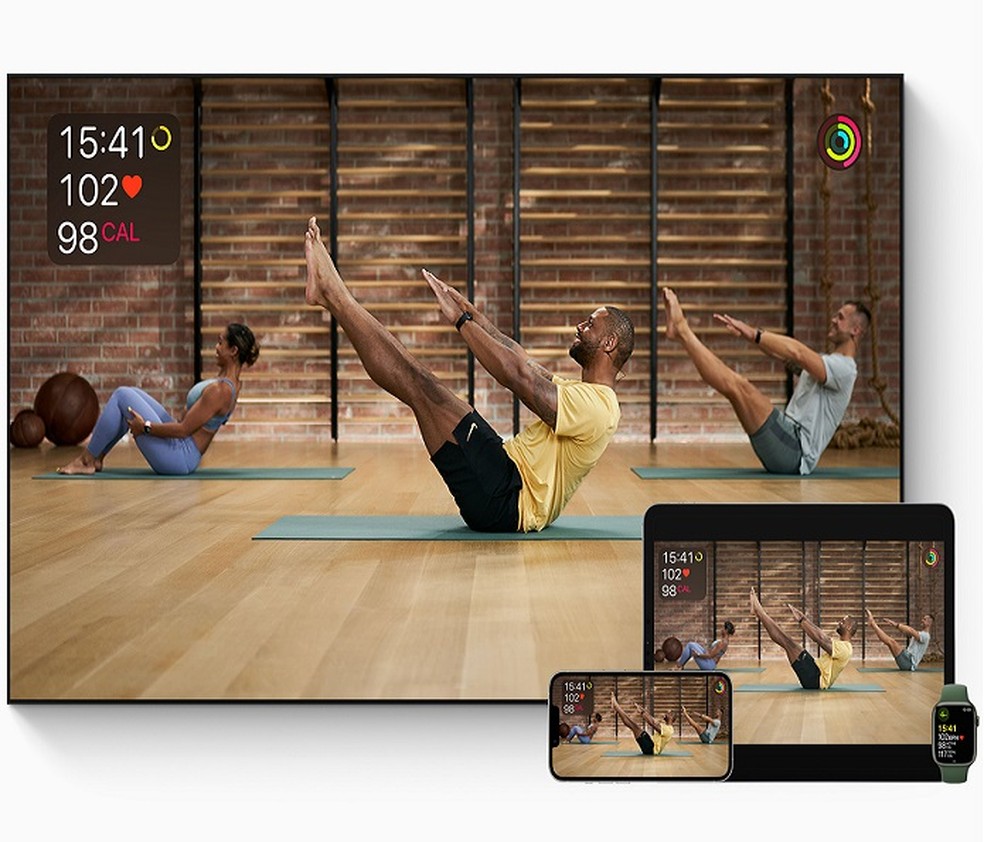 O aplicativo Apple Fitness+ poderá ser baixado no iPhone (iOS) sem a exigência de que o usuário tenha um Apple Watch — Foto: Apple/Divulgação