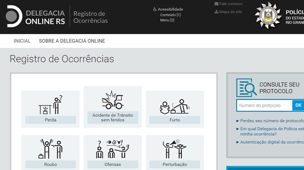 É preciso ser maior de idade para protocolar um boletim de ocorrência online — Foto: Reprodução/Gabrielle Ferreira