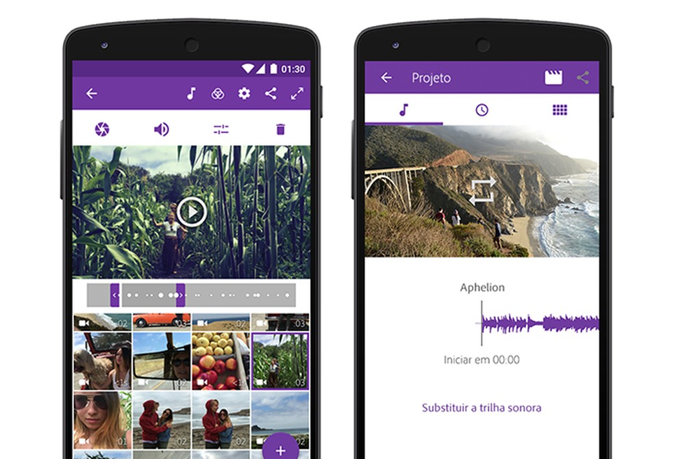 Editor de vídeos Premiere Clip, da Adobe, chega ao Android — Foto: Divulgação/Adobe