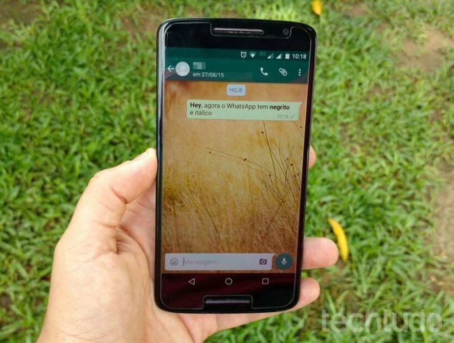 WhatsApp permite personalizar o texto em negrito e itálico