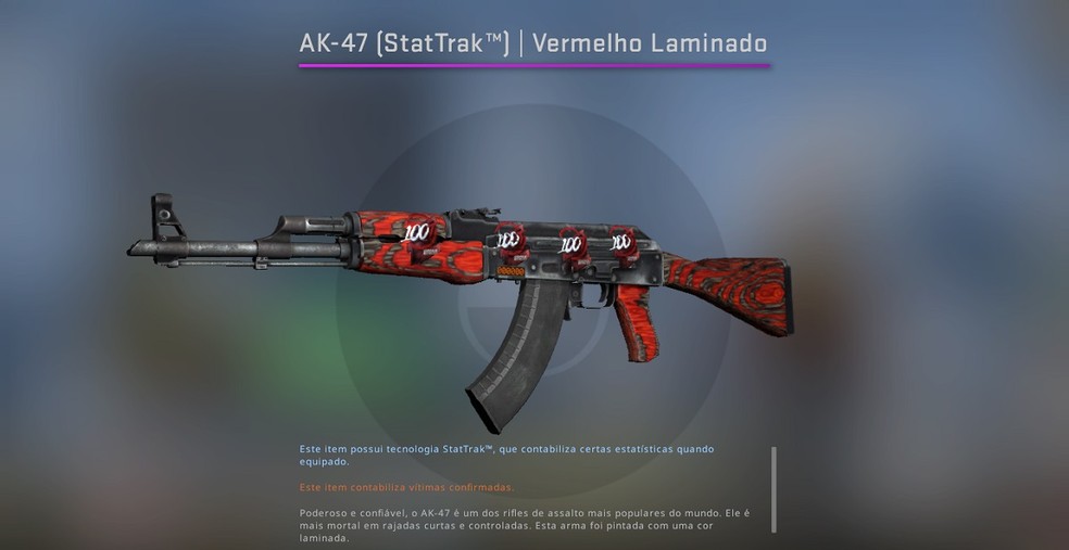 AK-47 (StatTrakTM) | Red Laminate — Foto: Reprodução/Valve