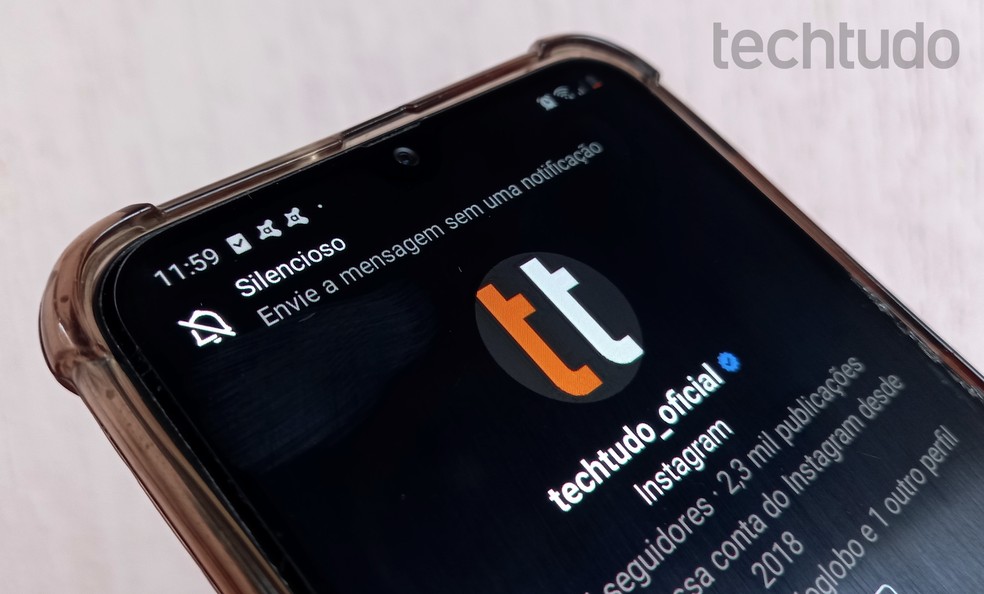 @Silencioso no Instagram: nova função permite enviar mensagens sem notificar destinatário — Foto: Ana Letícia Loubak/TechTudo