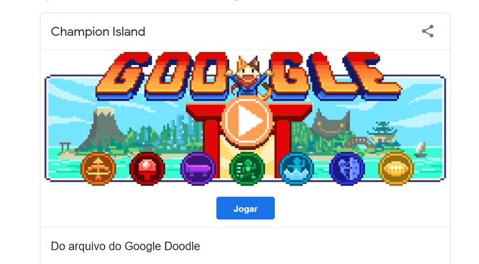 Champion Island é um dos jogos mais elaborados do Google — Foto: Reprodução/Felipe Vinha