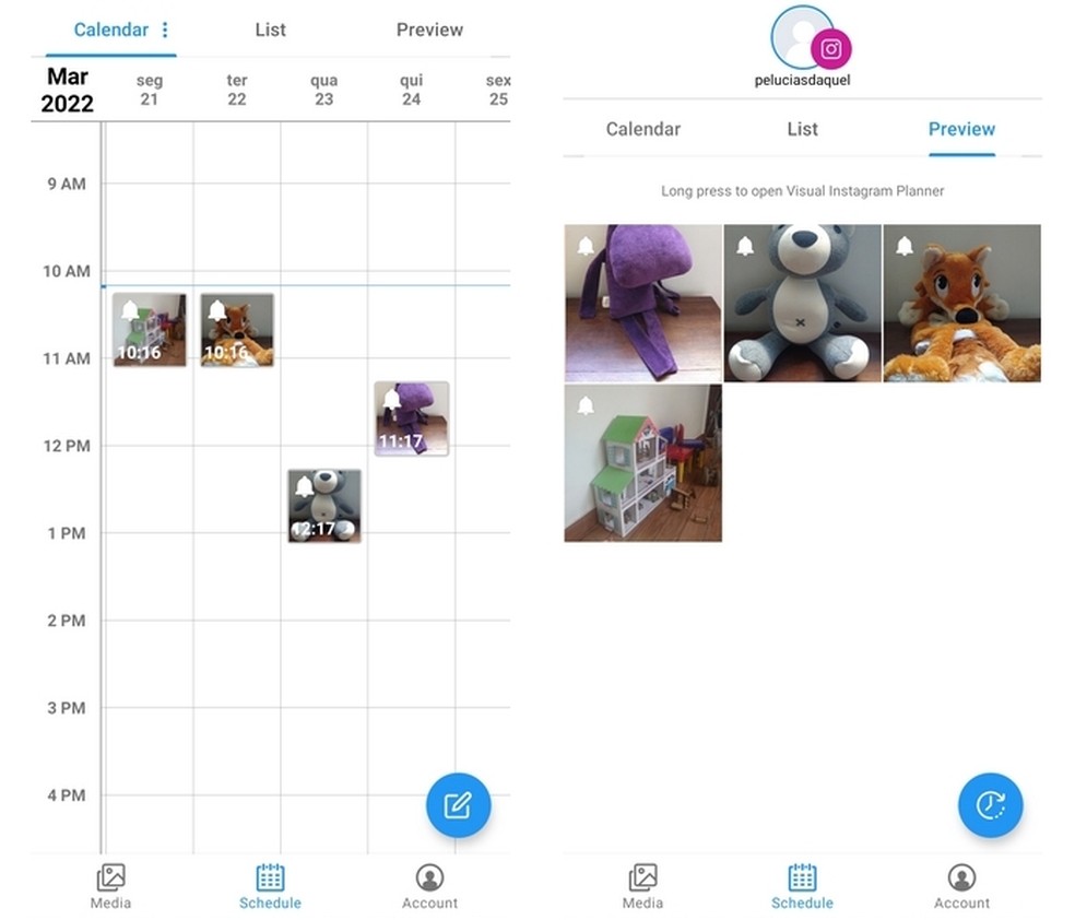 Later traz ferramentas de publicação automática de post agendado para Instagram  — Foto: Reprodução/Raquel Freire 