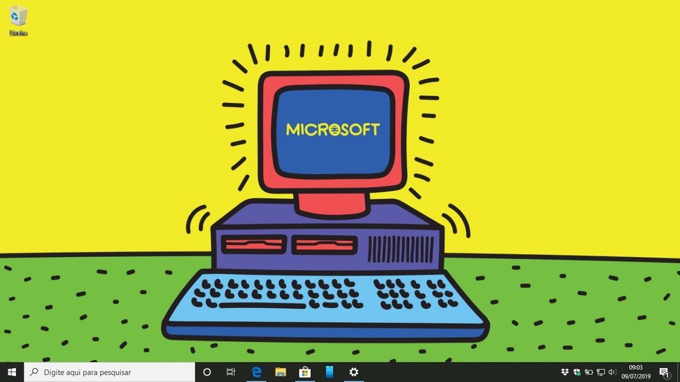 Tema nostálgico da Microsoft para Windows 10 — Foto: Reprodução/Helito Beggiora