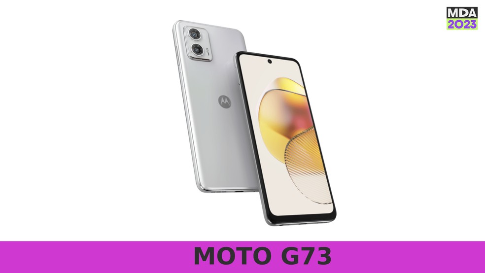 Moto G73 é finalista do Prêmio Melhores do Ano 2023 na categoria Celular Custo-benefício — Foto: Arte/TechTudo